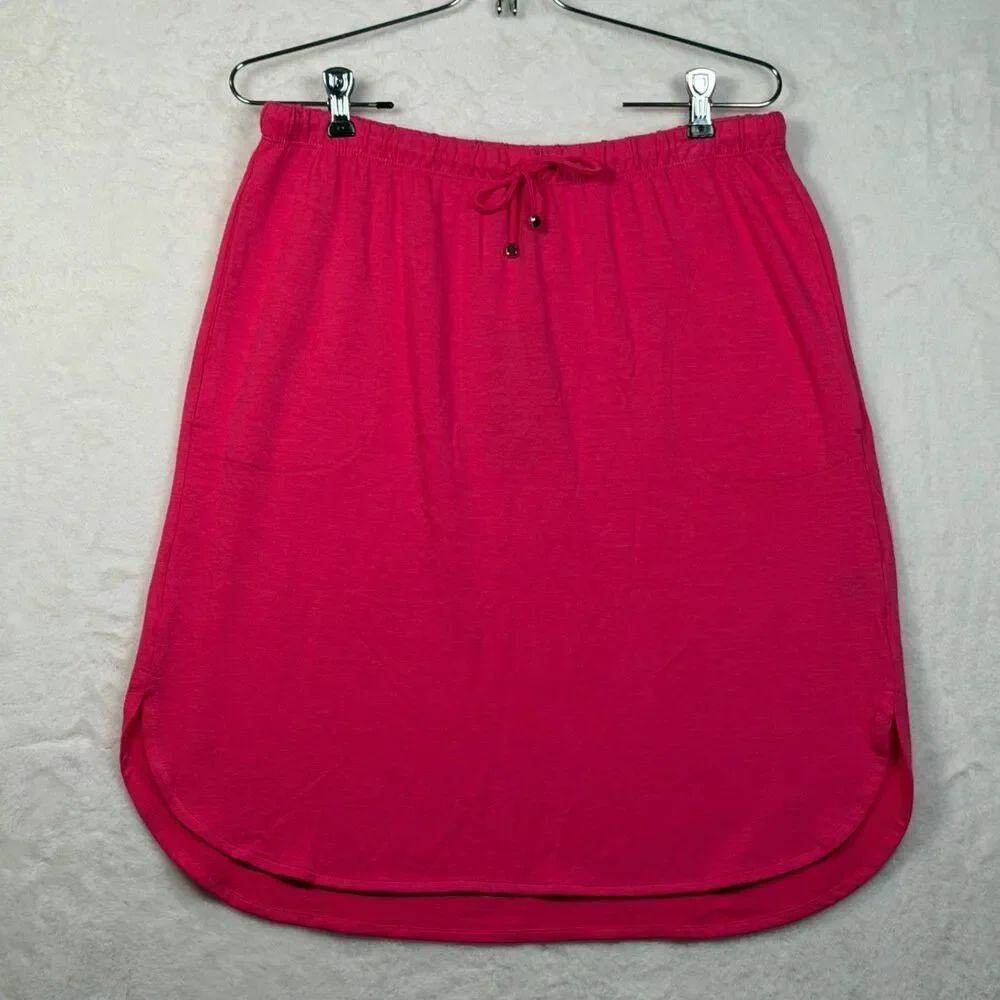 Pure Essence Bamboo Blend Skirt NWT Small Azalea Pink Made in Canada Pockets